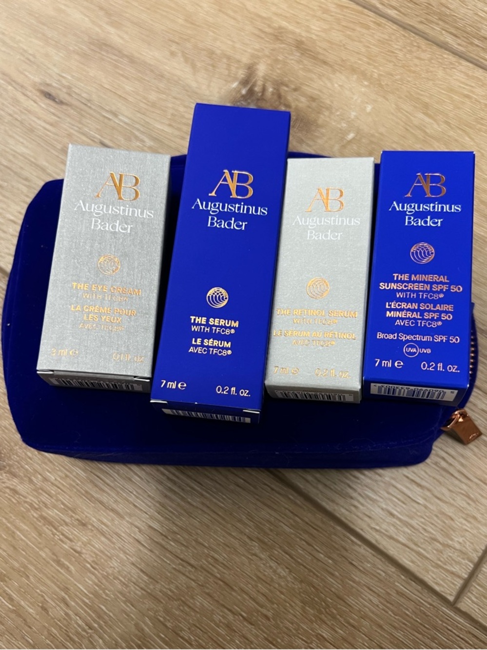 Augustinus Bader New W Tag Skincare SPF EYE CREAM SERUM RETINOL And Makeup Bag